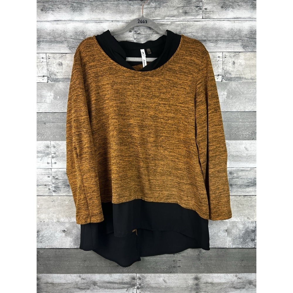 NY Collection Tunic XL Long Sleeve Classic Office Chic Layering